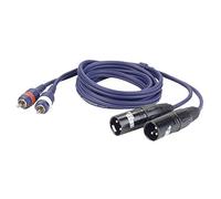 Cavo adattatore da 2 x XLR maschio a 2 x Cinch maschio (RCA)