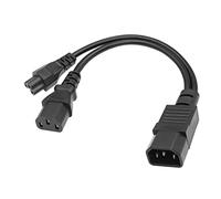 Cavo adattatore da C14 a C5 + C13 Y Splitter YACSEJAO 10A/250V IEC 320 C14 a femmina C13+C5 (1FT/30CM)