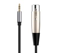 Cavo adattatore da connettore XLR femmina a 3 pin a jack maschio da 3,5 mm (1/8"), cavo audio per microfono, convertitore AUX da 1,5 m per