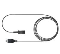 Cavo adattatore da QD a USB Plantronics QD, compatibile con cuffie cablate a disconnessione rapida Plantronics, cavo USB di tipo A, funziona per computer, laptop, PC, Mac, VoIP Softphone