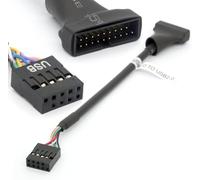 Cavo adattatore da USB 2.0 a 9 punte maschio a scheda madre USB 2.0 femmina a 9 punte, convertitore maschio/femmina, 3.0 19