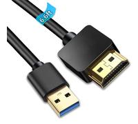 Cavo adattatore da USB a HDMI per Mac iOS Windows 10/8/7/Vista/XP, USB 3.0 a HDMI maschio HD 1080P Monitor Display Audio Video Converter Cavo - 2M