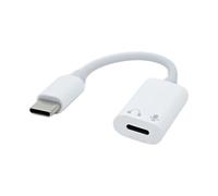 Cavo adattatore da USB C a 8 pin per cuffie da 15 16 17, TPE bianco | Microfoni Inline con Controlli per Riproduzioni Musicali e Gestione Chiamate per 15 16 17 Dispositivi