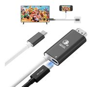 Cavo adattatore da USB-C a HDMI da 2 m, 4K a 60 Hz, 100 W, ricarica PD, dock portatile per Switch 2 modalità TV, viaggi e giochi in ufficio con iPhone 17, iPad, MacBook, Steam Deck, laptop a monitor