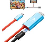 Cavo adattatore da USB-C a HDMI da 6,6 m - 4K a 60 Hz 100 W PD, dock portatile per Switch 2 modalità TV, viaggio gaming ufficio uso con iPhone 17, iPad, MacBook, Steam Deck, laptop a monitor, TV