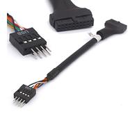 Cavo adattatore da USB2.0 a USB 3.0, convertitore di USB 3.0 a 19 punte femmina verso USB2.0 a 9 punte maschio, convertitore per scheda madre da porte Intel Asus Gigabyte MSI