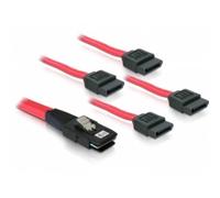 Cavo Adattatore DeLOCK Sata 4x 1m SFF-8087 a 4x SATA 7-pin Rosso