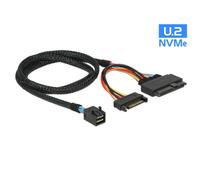 Cavo Adattatore DeLOCK SFF-8643 a U.2 SFF-8639+SATA 0,75 m Nero