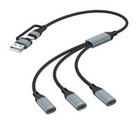 Cavo adattatore di prolunga da USB tipo C maschio a 2/3 femmina splitter hub cavo di alimentazione da USB a splitter