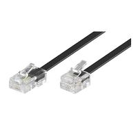 Goobay 68530 Cavo di collegamento modulare da 3 metri, telefonico, nero - spina RJ45 (8P4C) a spina RJ11/RJ14 (6P4C)