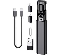Cavo adattatore di ricarica multi USB e set di conversione, adattatore da USB A a tipo C e Lightning, cavo di ricarica rapida e trasferimento dati da 60 W