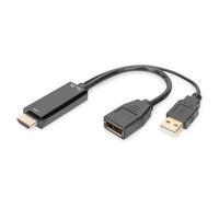 CAVO ADATTATORE DIGITUS DISPLAYPORT da 4K- HDMI a DisplayPort con alimentazione