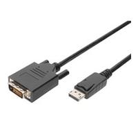 DisplayPort adapter cable, DP - DVI (24+1) M/M, 2.0m, w/interlock, DP 1.1a, bl
