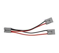 Cavo adattatore doppio da 50 Amp 4 mm², accessorio per auto | Capacità di 50 Ampere, design del distributore a Y, connettore batteria sicuro, alloggiamento robusto