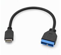Cavo Adattatore Estensione USB 3.1 Tipo E Maschio a USB 3.0 19/20 Pin Header Maschio Compatibile con Scheda Madre PC | 20cm | Per ASUS ROG MAXIMUS IX FORMULA STRIX Z270I/Z270G