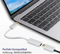 Helos Adaptor Cable DisplayPort Male/HDMI Female Premium 4K Silver