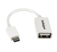 Cavo adattatore Micro USB OTG StarTech UUSBOTGW 0,127 m Bianco Maschio/Femmina USB 2.0