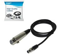 Cavo Adattatore Microfono HQRP 4-Pin Mini TA4F A XLR(F) 1:1 Nero 4ft per Shure