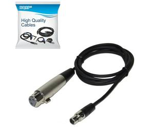 Cavo Adattatore Microfono HQRP 4-Pin Mini TA4F a XLR(F) per Shure WA310