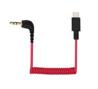 Cavo Adattatore Microfono USB C a TRS da 3,5mm, per Rode Wireless GO 2 / ME/Pro Hollyland Lark M1 / M2 / MAX / 150 / M1 / MAX Duo Cavo di Uscita Audio Cavo a Spirale DAC per Android iPhone 15