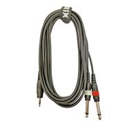 Cavo Adattatore Mini Jack 3,5mm a 2 Jack Mono 6,3mm 3 metri Quik Lok Strix
