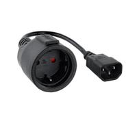 Cavo Adattatore Nanocable C14/M a CEE7/H Schuko 16A 50cm Nero