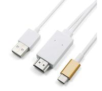 Cavo adattatore OcioDual 4K USB Tipo C a HDTV con Power White per PC Laptop TV