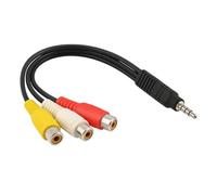 Cavo adattatore P13S da jack a RCA (collegamento OMTP pin: canale sinistro - canale destro - video/microfono - fondo), connettore jack da 3,5 mm a presa 3RCA cavo adattatore per TV DVD MP3 PC