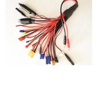 Cavo adattatore per batteria LiPo 20 in 1, Banana Plug to XT60/XT90/Deans/JST/EC2-EC5/JR/TRX, Universal Multifunction RC Charging Lead