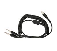 Cavo adattatore per cuffie da mini XLR a 5 pin a doppio connettore GA, realizzato in PVC resistente di alta qualità, per cuffie David Clark Avcomm ASA e connettori per cuffie