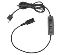 Cavo adattatore per cuffie USB a QD compatibile con cuffie cablate Plantronics Quick Disconnect con controllo del volume/Muto Mic per Computer Laptop PC Desktop Mac UC Skype Lync Softphone Linux