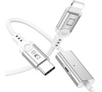 Cavo adattatore per disco rigido da USB C a Lightning MFi, certificato MFi | Cavo OTG per fotocamera DSLR da 1,9 m, cavo USB tipo C per iPhone 14 Plus 13 Pro 12 XR 7 8 Plus Importa foto video