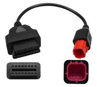 Cavo adattatore per motorrad OBD2 a 6 pin 6 pin compatibile con Guzzi Suzuki Yamaha Kawasaki Harley Davidson Piaggio Vespa Adattatore diagnostico per moto Euro5 Connettore a 6 pin per CAN Bus e K-Line