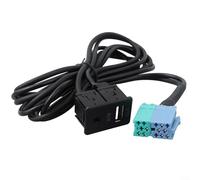 Cavo adattatore porta USB AUX per Hyundai Elantra 2011-2013, cablaggio di prolunga radio da 3,5 mm con interfaccia USB, connettore audio ABS nero