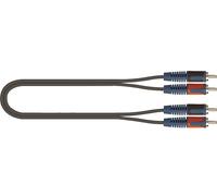 Cavo Adattatore RCA - 2 RCA - 2 RCA Maschio 3 Metri Quik Lok Rock Solid New