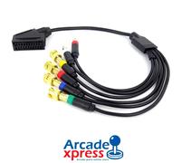 Cavo adattatore RGBS SCART a 4 x BNC per monitor CRT da gioco retrò Sony PVM/BVM