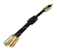 Cavo adattatore ROLINE GOLD 3,5 mm (1x M, 2x F), 0,15 m