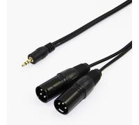 Cavo Aux 1,5m: Jack 3,5mm Stereo a Doppio XLR Maschio P5UX