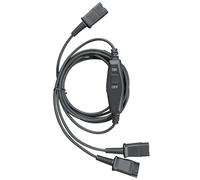Cavo adattatore splitter a Y per cuffie QD compatibile con tutte le cuffie Plantronics, a disconnessione rapida, con controlli di volume in linea per call center, supervisione, allenamento, PC