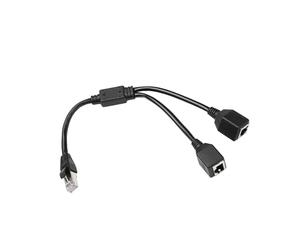 Cavo adattatore splitter di rete RJ45 maschio a 2 porte presa separatore femmina LAN per reti Ethernet di super categoria 5 e categoria 6, estensione di connessione stabile per