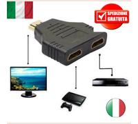 Cavo adattatore splitter HDMI maschio a doppia femmina da 2 a 1 vie per TV HD