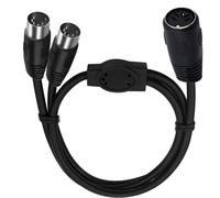 Cavo adattatore splitter MIDI DIN a 5 pin a Y, cavo di prolunga adattatore audio MIDI da DIN 5 pin maschio a doppio 2 femmina