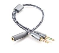 Cavo adattatore splitter standard da 3,5 mm femmina a maschio per auto, computer, telefoni cellulari, cavo di prolunga per cuffie portatile