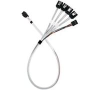 Cavo adattatore SST-CPS05-RE, mini-SAS SFF 8643 > 4x SATA celeste