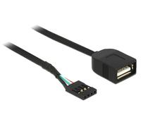 Link R10101 Cavo Adattatore USB 2.0 Femmina Pin 4 Poli, 40 cm, Nero