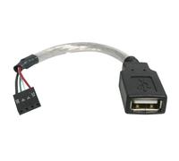 Cavo Adattatore USB 2.0 StarTech.com Femmina a Scheda Madre 4 Pin 15 cm Grigio