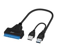 Cavo adattatore USB 2.0 verso SATA o SSD 2,5 pollici design compatto LinQ nero