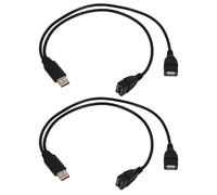 Cavo adattatore USB 2.0A maschio su 2 doppi jack USB femmina Y Splitter