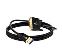 Cavo adattatore USB 3.0 a DVI 3 m,unidirezionale USB tipo A maschio a DVI maschio,1080P Full HD per TV,proiettore,monitor,compatibile con Windows 11/10/8.1/8/7,macOS,installazione driver richiesta