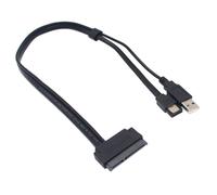 Cavo adattatore USB alimentato da SATA 22 pin per hard disk da 2,5 pollici a eSATA, ottimizzato per SSD, supporta UASP SATA III\EC-SSHD